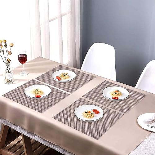 Miniatura 7 de Placemats Set of 4 for Dining Coffee Table Scratch Heat Stain Resistant Anti Skid Kitchen Decor Washable Wipeable Indoor Outdoor Durable Tablemats