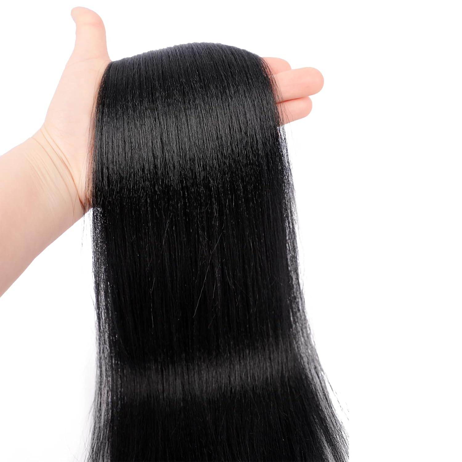 Pre Stretched Braiding Hair 8 Packs 22 Inch Professional Hair for Braiding Easy to Twist Crochet Braids Hot Water Setting Yaki Straight Synthetic Hair Extensions, Natural Black
