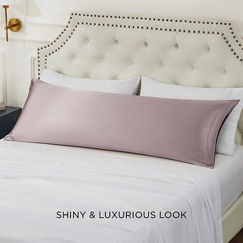 Vista 262 de Bedsure Juego de 2 fundas de almohada de satén tamaño King, fundas de almohada sedosas color verde azulado para cabello y piel con cierre de sobre