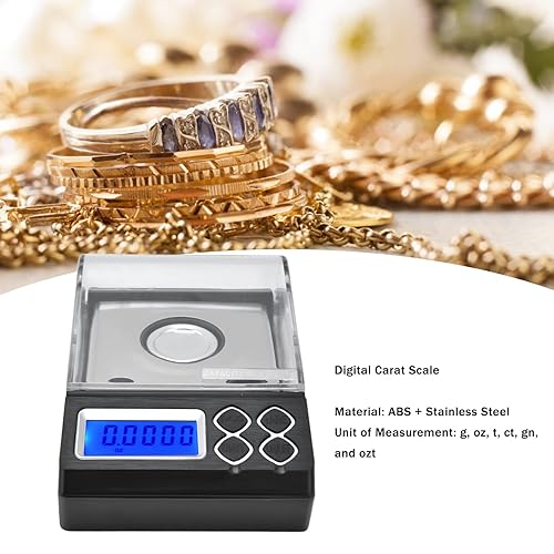 Miniatura 5 de Báscula digital en quilates, escala de miligramo, bolsillo preciso y exquisito para gemas para joyería