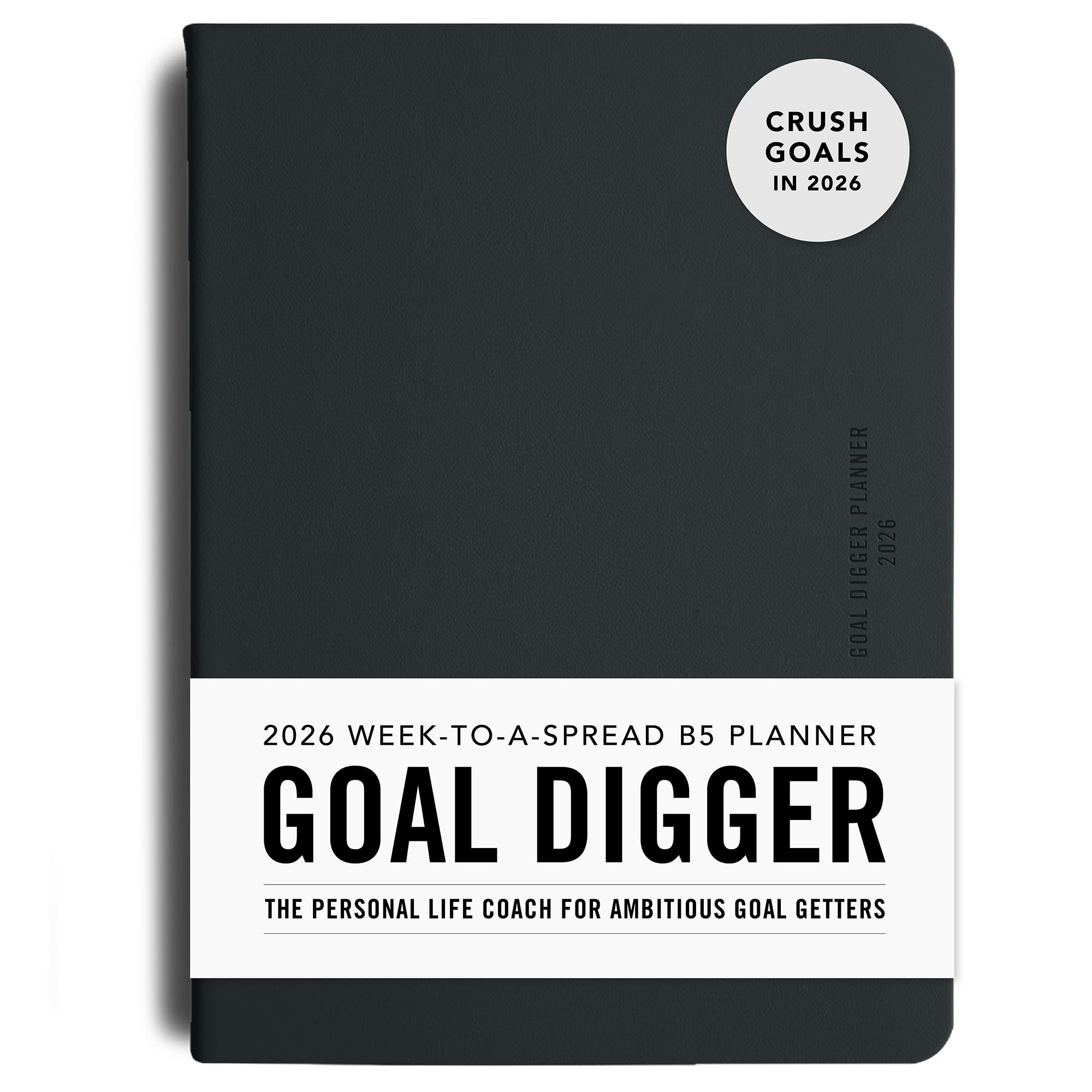 MOXON MiGoals 2026 Goal Digger Diary – B5 Weekly Planner for Goals, Habits, Productivity and Wellness – With Monthly Reviews – Classic (Black)
