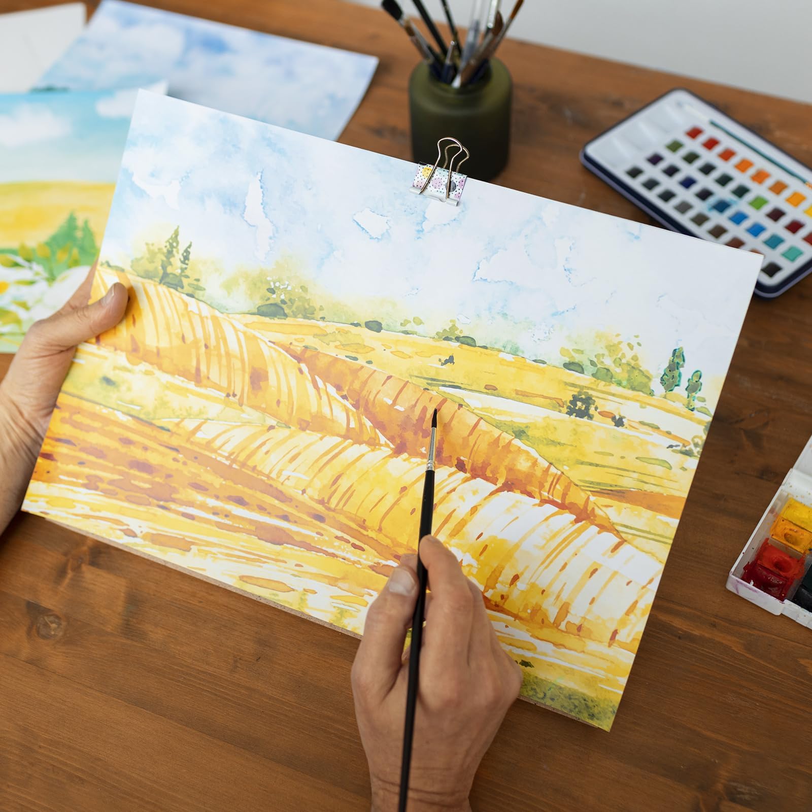 20 Packs Canvas for Painting Blank Canvas Panels Board 20 x 20 cm(8" x 8") canvases Painting Artist Boards Acid-Free for Acrylic Oil,Art Painting Panel - Image 4