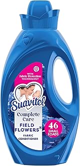Suavitel Complete Liquid Fabric Softener with Stain Shield Technology, Field Flowers, 46 oz