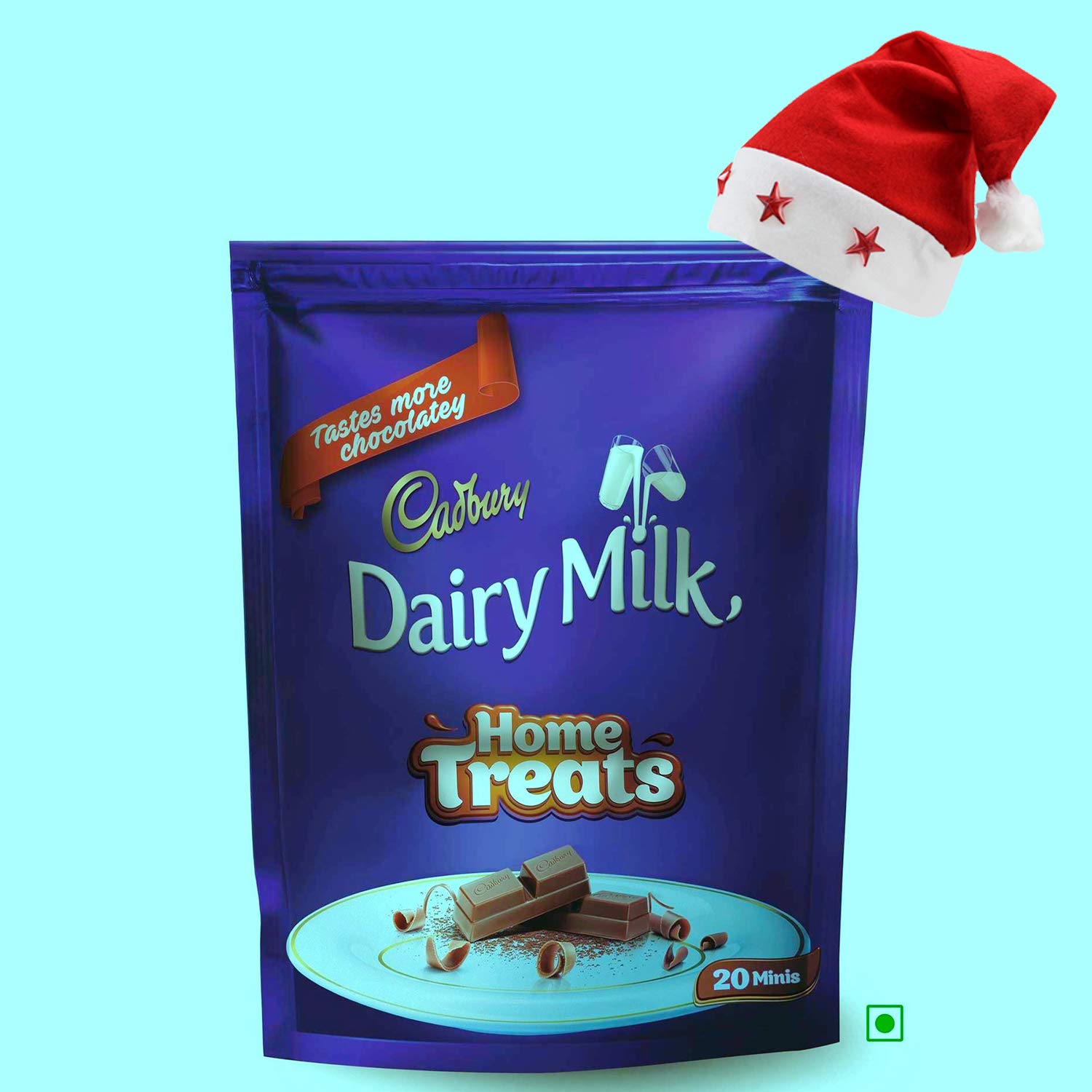 SFU E Com Cadbury Dairy Milk Chocolate Home Treats Pack, 126G(Pack of 18) | Christmas Chocolate Combo | Christmas Santa Cap | 378