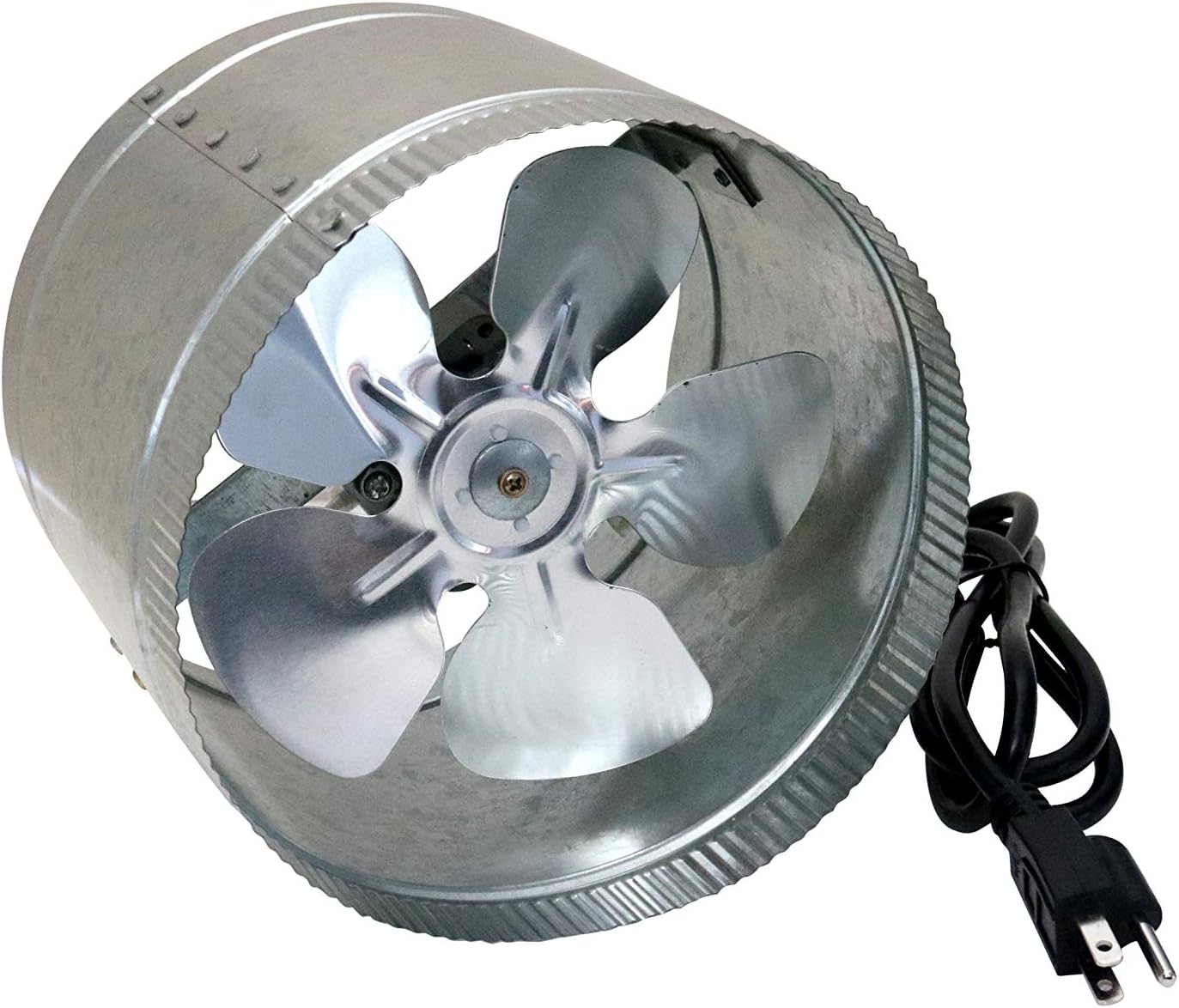 SunStream 8 Inch Inline Duct Booster Fan 520 CFM, Inline Duct Ventilation HVAC Exhaust Fan with Low Noise for Basements, Bathrooms, Kitchens and Workshops