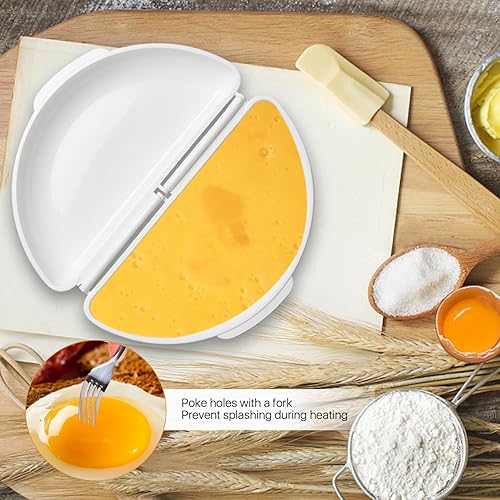 Miniatura 3 de Easy Egg Breakfast Set Akamino - Molde para microondas y cazador escalfador de huevos, sin BPA, fácil de usar y antiadherente, utensilios de cocina