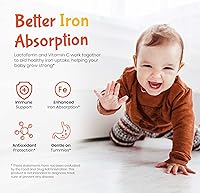 Vista 6 de Kiddivit Baby Lactoferrin Liquid Drops – Gentle Immune Support Supplement – 100mg Formula with Prebiotic Inulin – 60 Daily Servings – Sugar Free