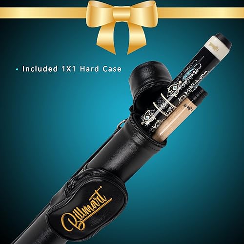 Miniatura 5 de Taco de Billar, Eje de Baja Desviación Tacos de Billar con Estuche Rígido, Palos de Mesa de Billar Tacos, 19-21 oz Taco de Billar