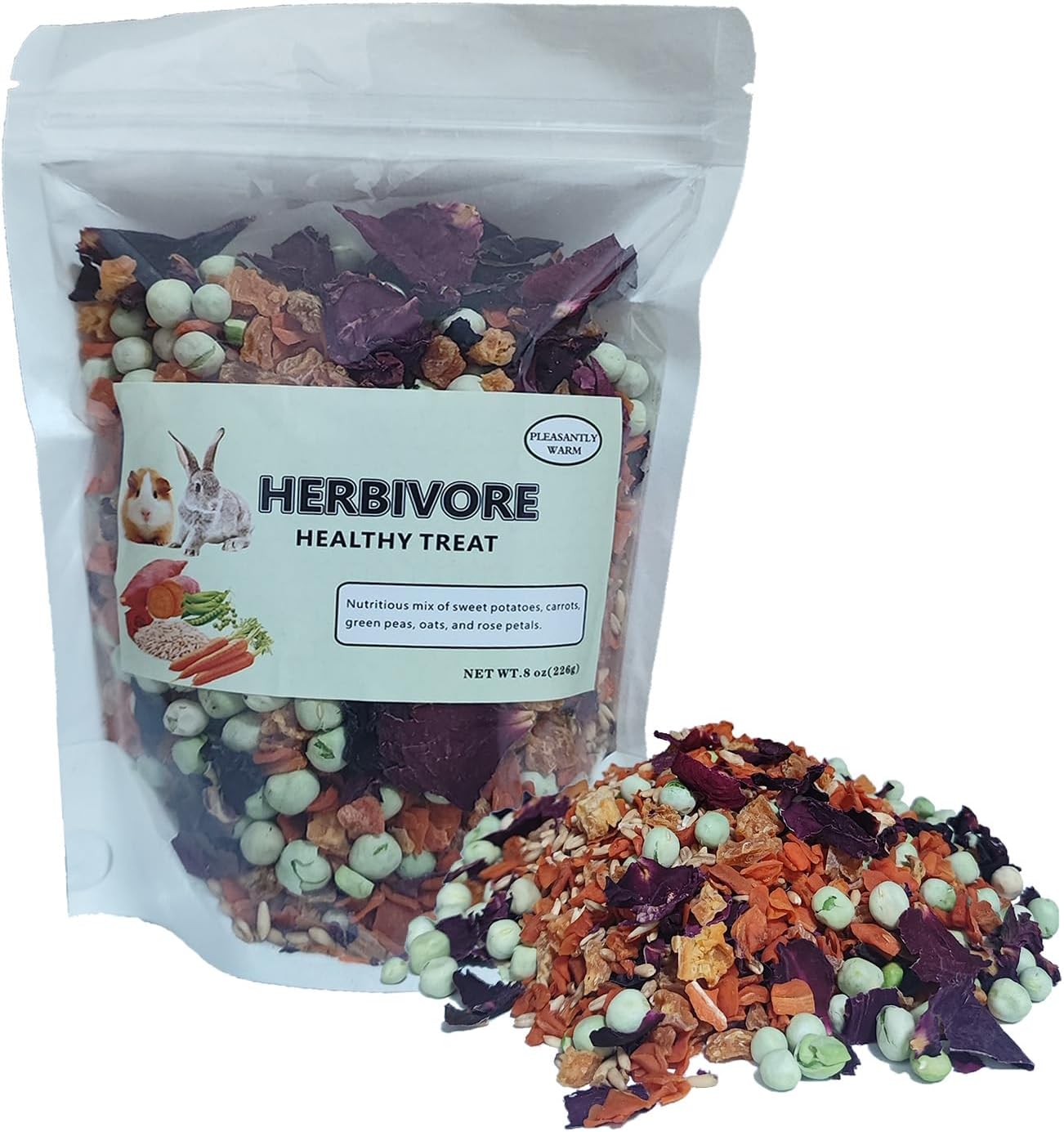 Tropical Fruit & Nut Mix - Chinchilla Food, Suitable for Rabbits, Guinea Pigs, Sugar Gliders & Small Herbivores (1.2 lb, Pack of 1)