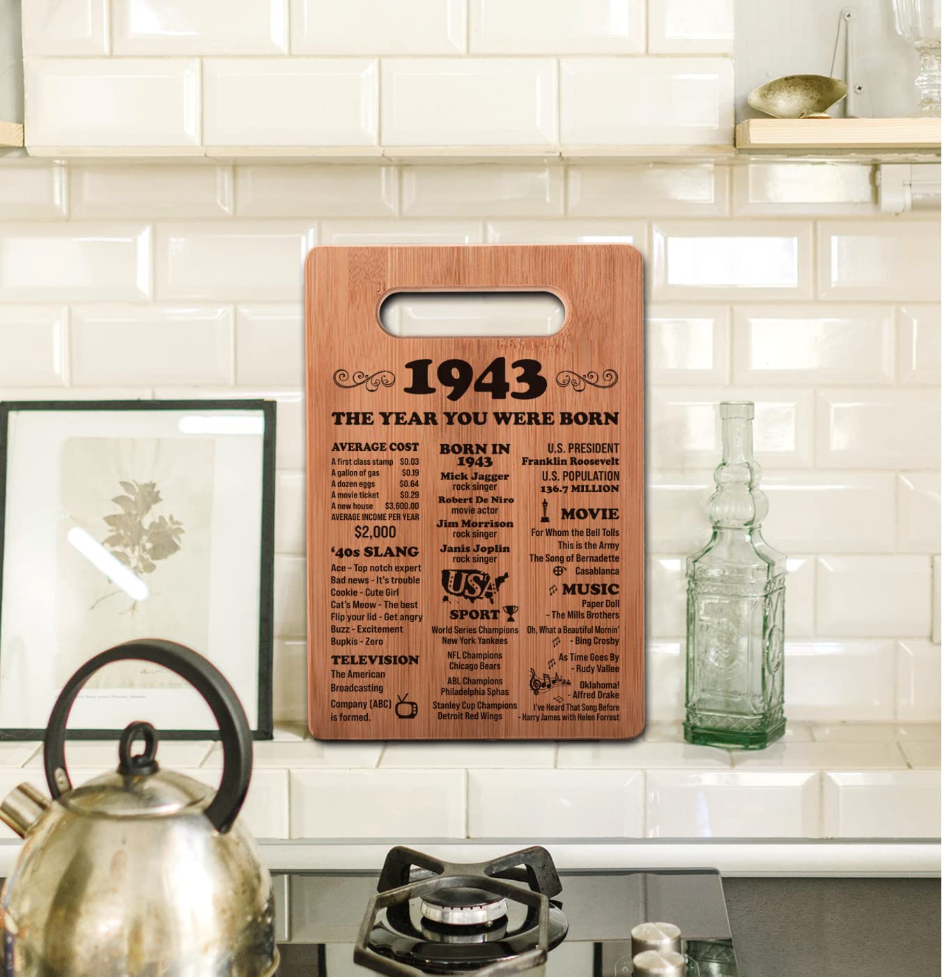 81st Birthday Gift Set For Women Born In 1944 – Coffee Glass, Socks & More