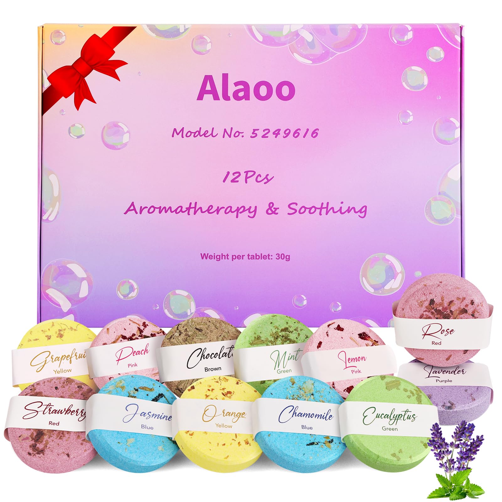 Bombe da Bagno, 12 pcs Set di Sali da Bagno, Shower Bomb Con Oli Essenziali Naturali, Aromaterapia Bombe da Doccia, Profumo Floreale Bath Bomb, Adatto Ragazza Donna Bambini(A)