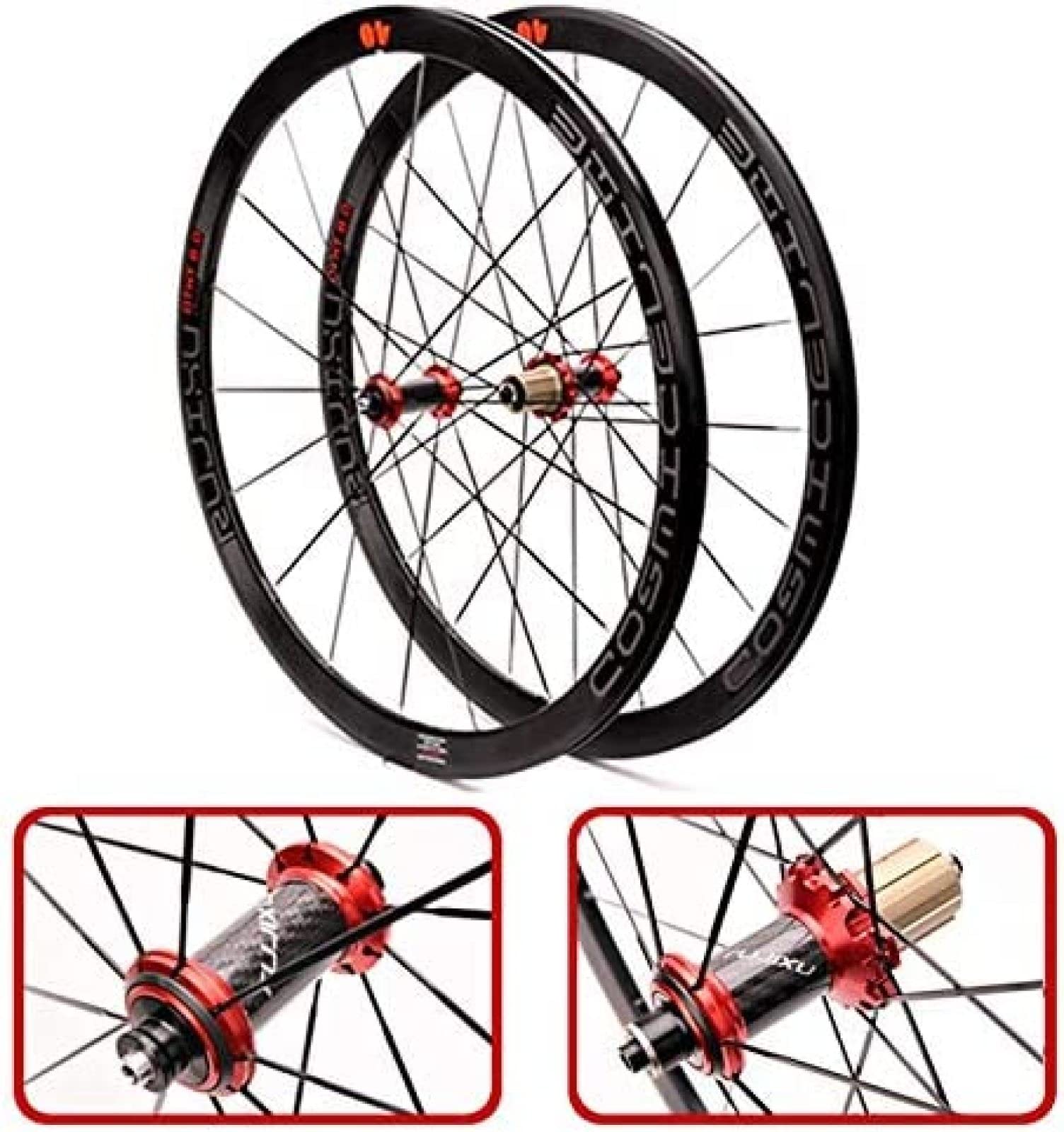 Zestaw kół rowerowych 700C do roweru szosowego z podwójną ścianką piasta z włókna węglowego hamulec V/C 40MM obręcz przód 18H tył 21H koła 8 9 10 11 prędkości
