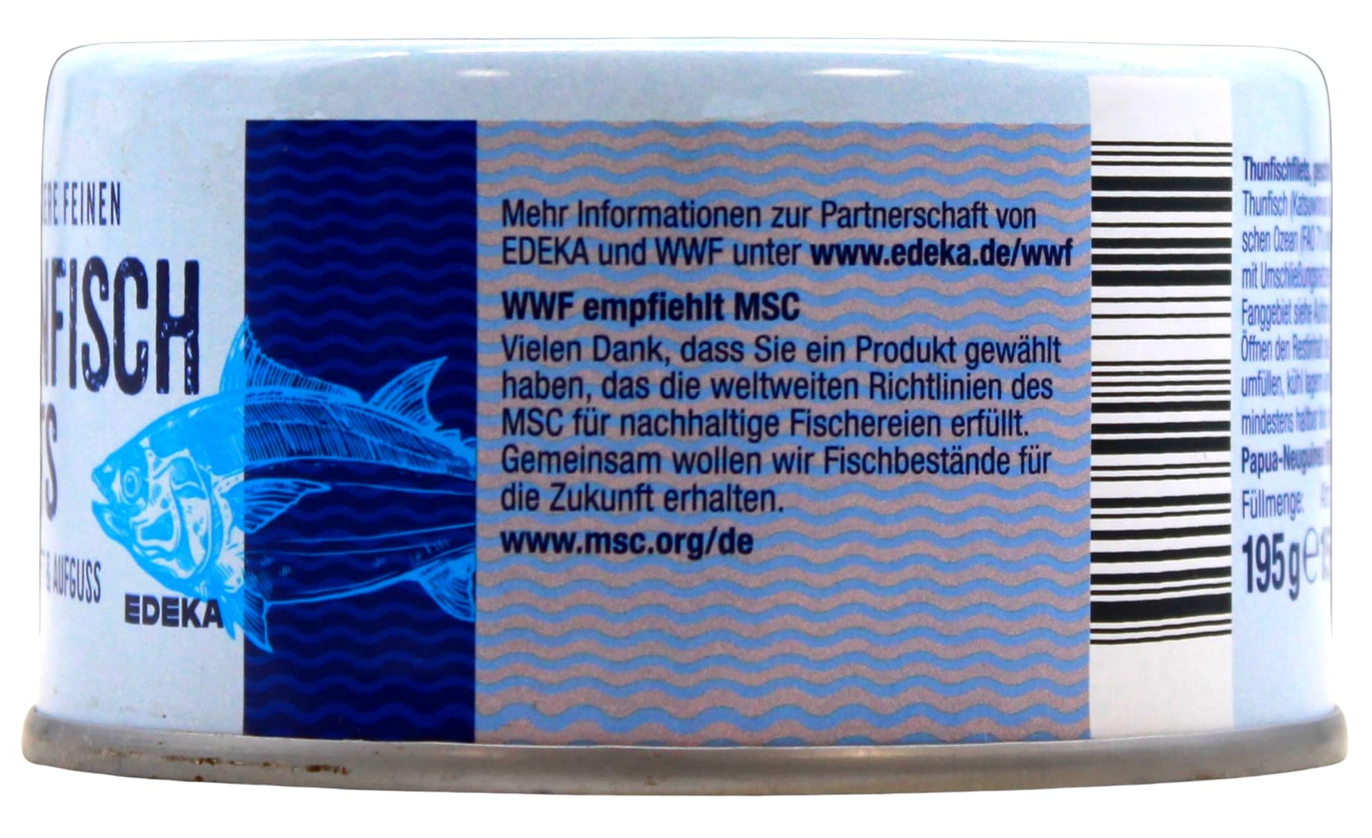Gut & Günstig MSC Thunfisch-Filets in eigenem Saft und Aufguss, 24er Pack (24 x 150g)