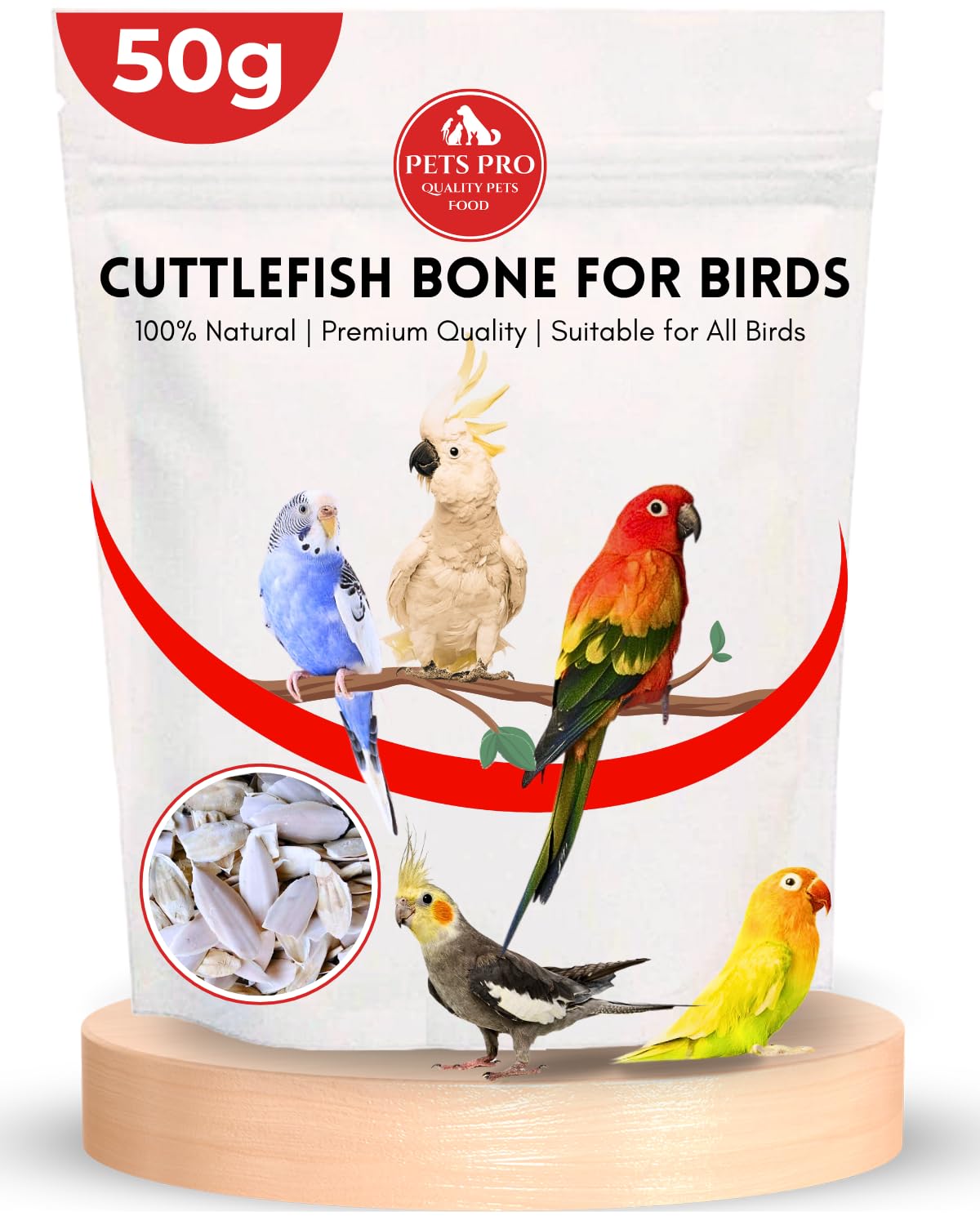 Pets Pro Premium Cuttlefish Bone for Birds 5-inches 50gm - Hand-Picked, Calcium-Rich, and Chemical-Free - Boosts Immune System and Promotes Gut Health (B0D9D6GMJ9) Amazon Price History, Amazon Price Tracker