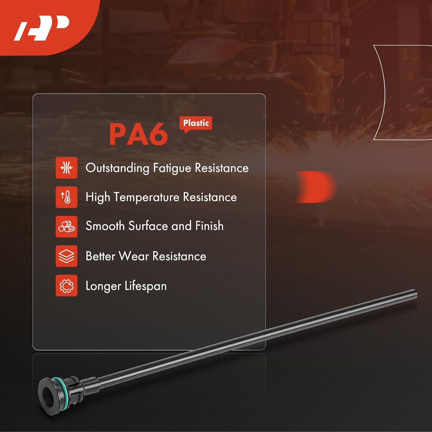 A-Premium V8 5.0L Engine Oil Indicator Dipstick Tube, with O-Ring Compatible with Ford F-150 F150, Mustang, 2011 2012 2013 2014, Replaces BR3Z-6754-B, BR3Z-6754-A