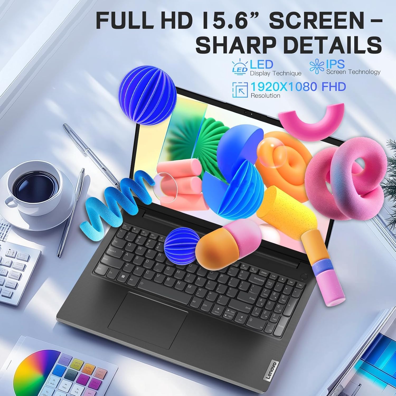 V15 15.6" FHD Business Laptop | 2025/2026 Model | High-Performance AMD Ryzen 5 7000 Series Processor | 16GB RAM | 256GB PCIe SSD | Wi-Fi 6 | RJ-45 Ethernet | Windows 11