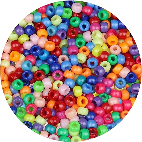 Miniatura 8 de Kit de 1605 cuentas para trenzas de cabello que incluye 600 cuentas de pony de 0.354 x 0.236 in, 1000 bandas elásticas de goma y 5 cuentas rápidas