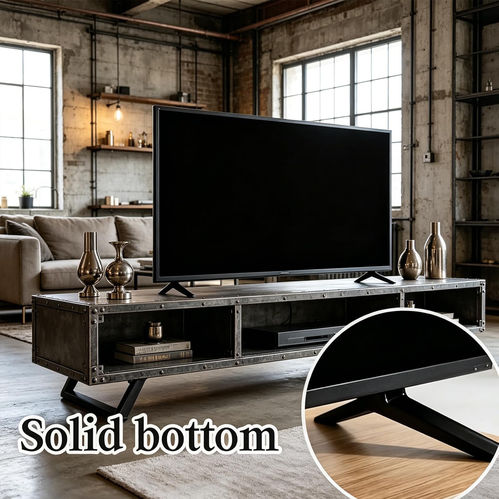 2 PCS Tv Stand Base Pedestal Feet,Tv Legs, Universal Tvs Stand Legs For,40 inch, With 4 Screws For Home And Office Use,Universal Base Replacement, Sturdy Black ABS Plastic Feet （Black） — view 3