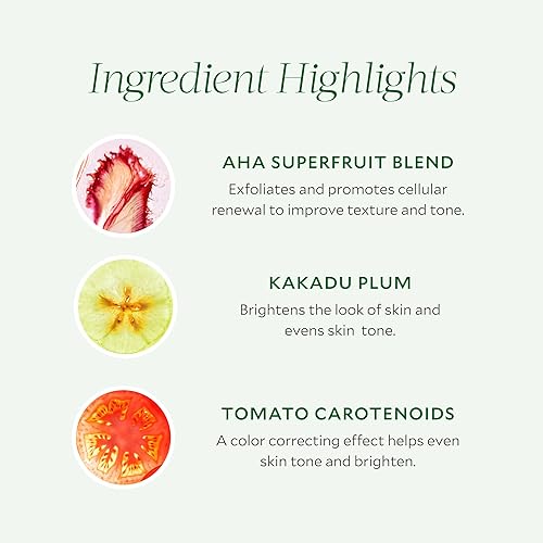 Miniatura 5 de Tata Harper Suero rejuvenecedor, iluminador, brillo diario, suero facial AHA/BHA, cuidado natural de la piel 1.0 fl oz