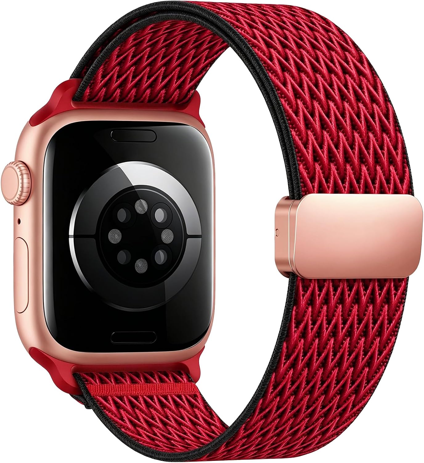 Stretchy Nylon Sport Loop Band Compatible with Apple Watch Bands Men Women thumbnail