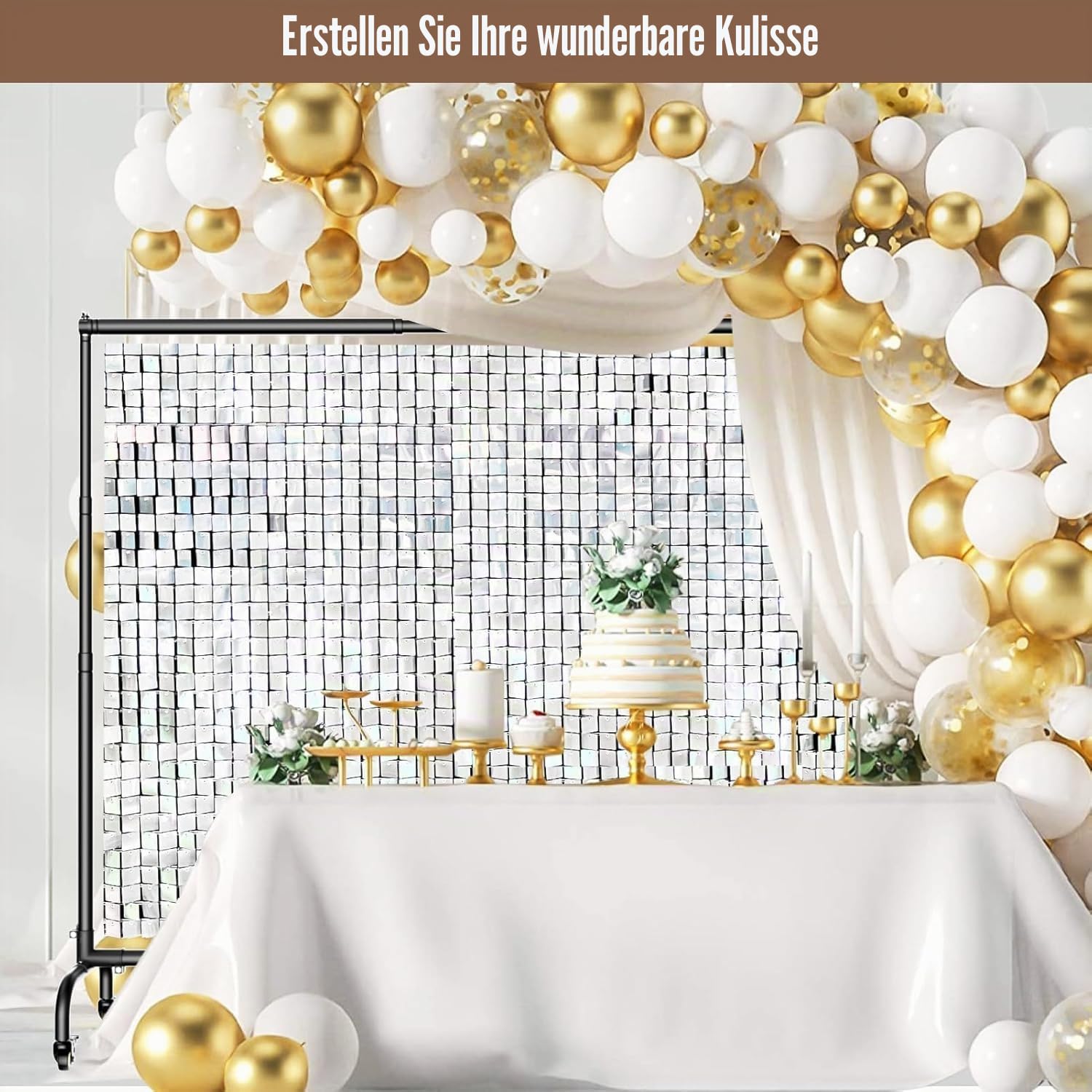 EMART Foto Hintergrund Ständer mit Rädern, 3x2,2m Verstellbarer Fotohintergrund Ständer, Foto Hintergrundsystem für Fotostudio Porträt Produktfotografie Studiofotografie