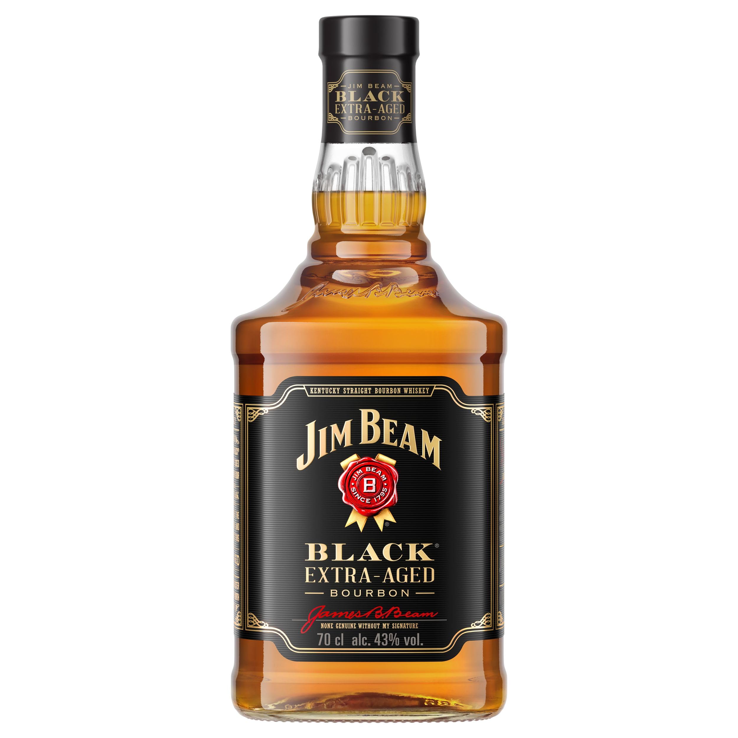 Jim Beam Black Label Kentucky Straight Bourbon Whiskey, 70 cl - Extra Aged