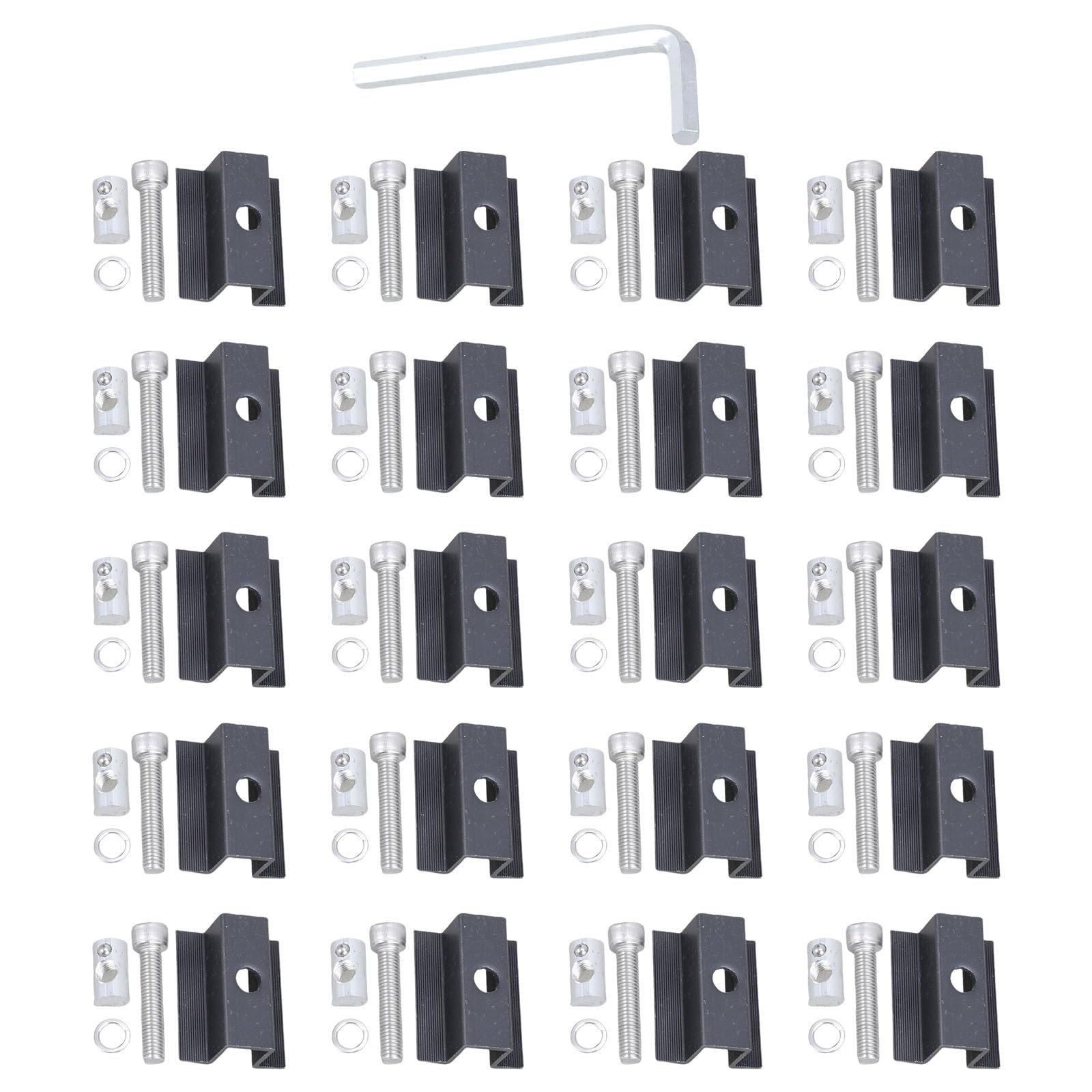 20 Pack Solar Modules Z Brackets with Screws Adjustable Edges Clamps for Balconies Roof Motorhome Mounting Daily Use Solars Panel Edges Clamps