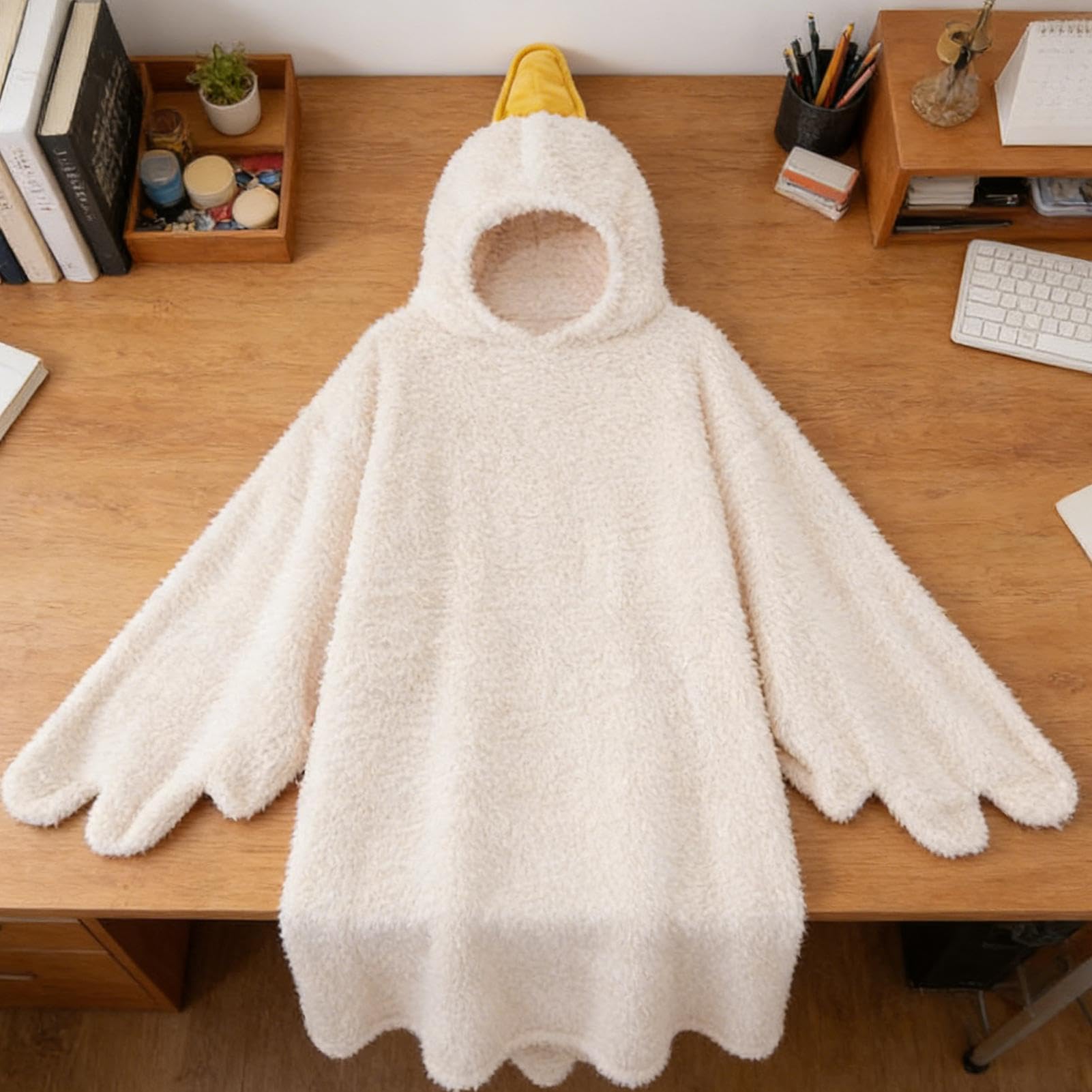 Coperta con cappuccio, design a forma di oca, oversize indossabile, grande coperta con cappuccio per film, serate, feste, riunioni di famiglia, campeggio, viaggi, casa, soggiorno, camera da letto
