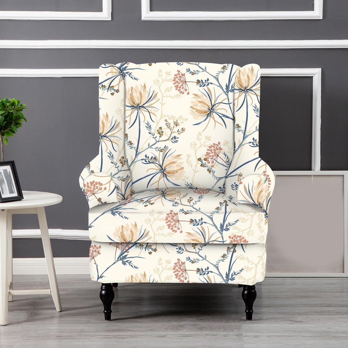 Elastic Bands Armchair Slipcovers - Cute Couch Cover with Cushion & Cushion Cover, Sofa Slipcover Polyester Couch Cover for Stylish Protection