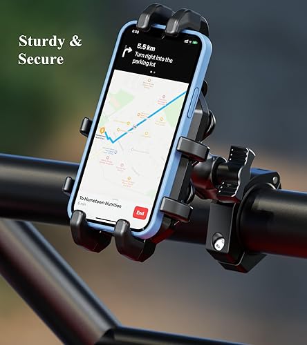 Miniatura 7 de BRCOVAN Soporte para teléfono UTV con amortiguador de vibraciones, soporte ajustable para teléfono celular, resistente y ajustable, compatible con