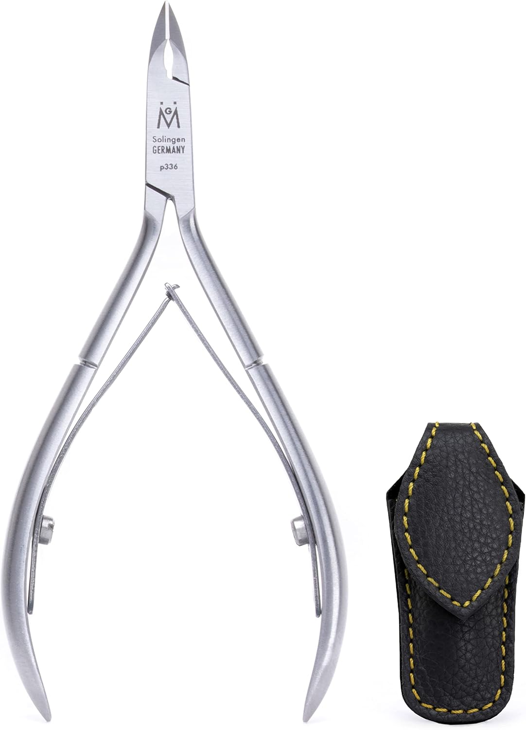 GERMANIKURE Luxury Cuticle Nipper in Leather Case, Double