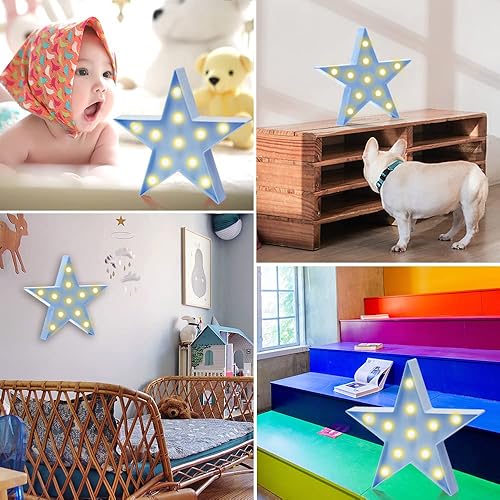Miniatura 4 de Luces nocturnas LED de marquesina, funciona con pilas, lámpara de mesa de escritorio en forma de estrella para niños, bebé, niño, regalo de niña,