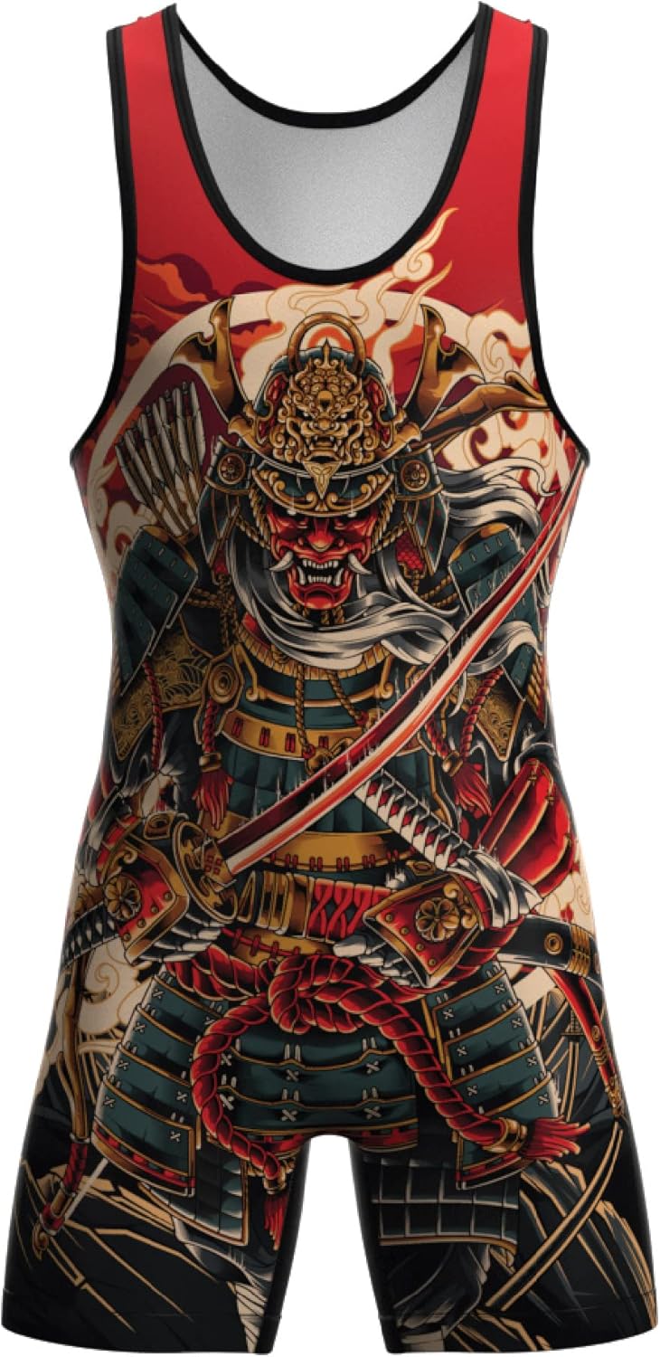 Wrestling Singlet - Funk Fighter Technology - Mens Youth and Adult Sizes - (Art of War) (Adult Small) Multi