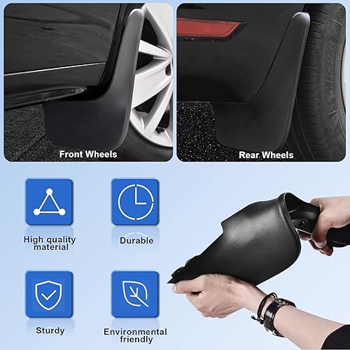 Miniatura 4 de CDEFG - Guardabarros mejorados para RAV4 2019 2020 2021 2022 2023 2024 guardabarros para guardabarros delanteros y traseros, juego de 4 (negro)