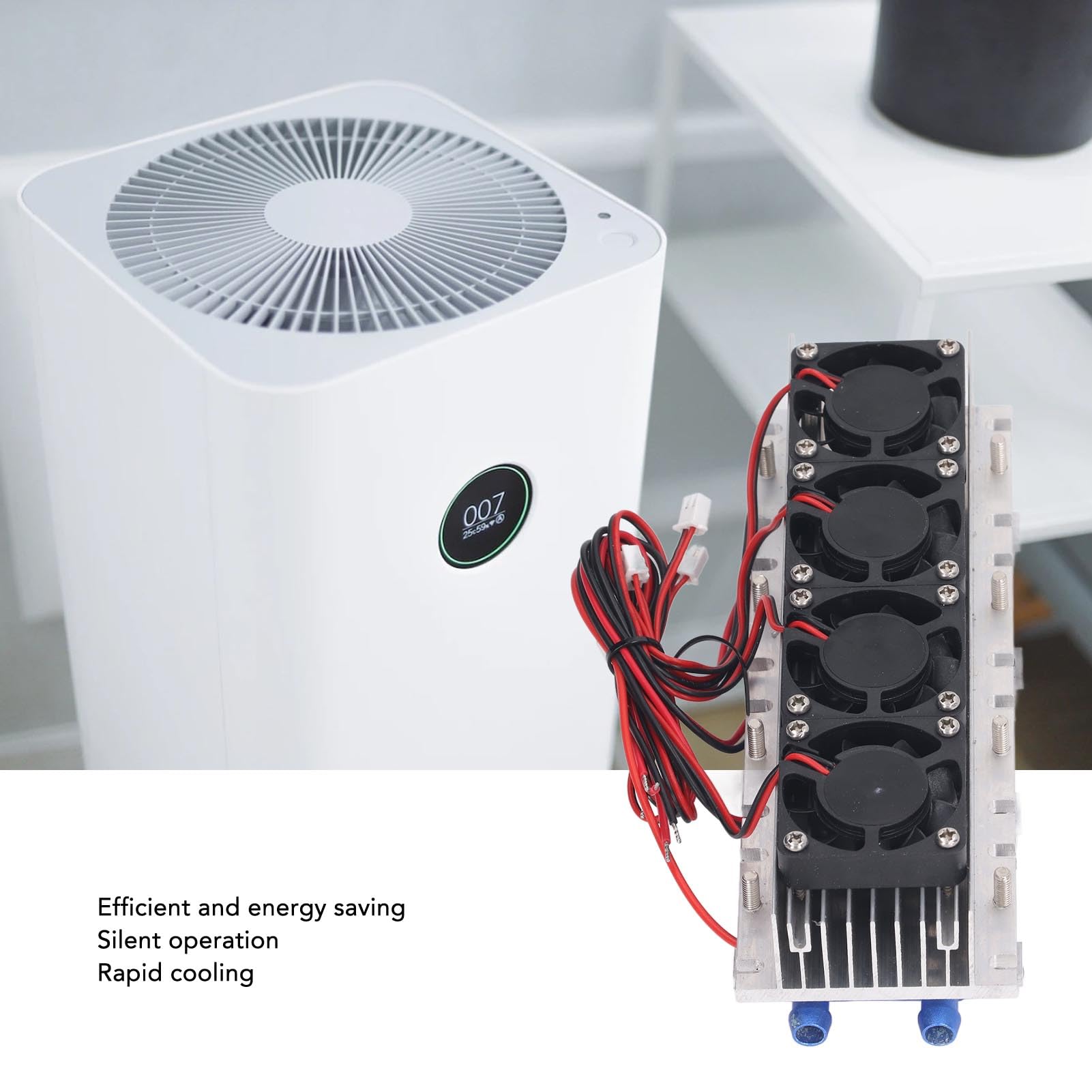 Mini Condizionatore D'aria, DC12V 30a 288W Kit Sistema di Raffreddamento a Refrigerazione Raffreddamento Rapido Risparmio Energetico Sistema di Raffreddamento a Semiconduttore Silenzioso Kit Fai da Te