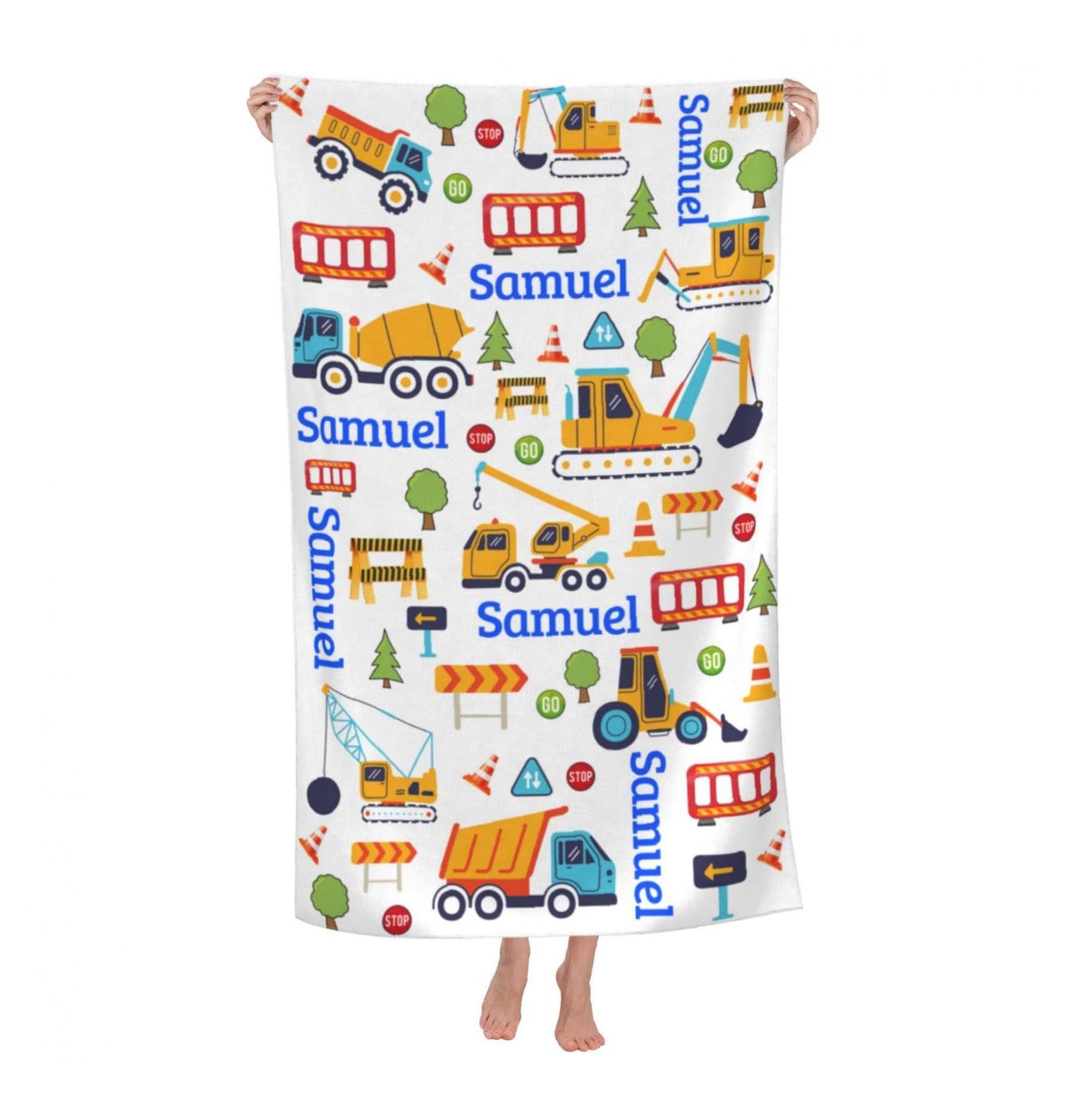 Naispanda Personalised Bath Towel with Photo Text, Custom Quick Dry Microfiber Bath Towels, Sand Free Lightweight Large Oversized Travel Pool Towels - 130x80cm