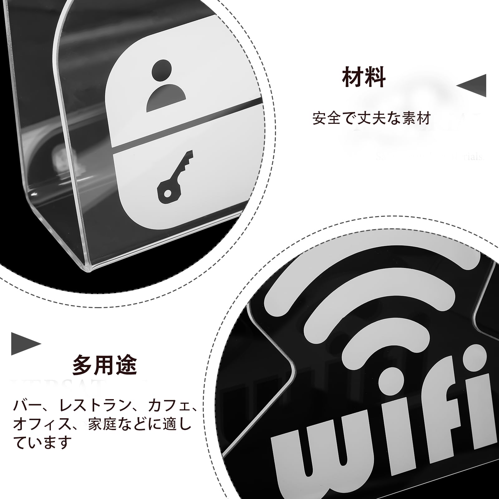 Amazon.co.jp: iplusmile 看板 サインプレート フリーワイファイ
