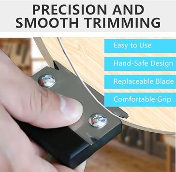 2pcs Woodworking Edge Trimmer, Stainless Steel Blade Veneer Edge Trimmer Wood Chamfering Fillet Scraper Mini Portable Trimmer & Cutter Durable Edge Banding Trimming Tool for Wood Craft Woodworking