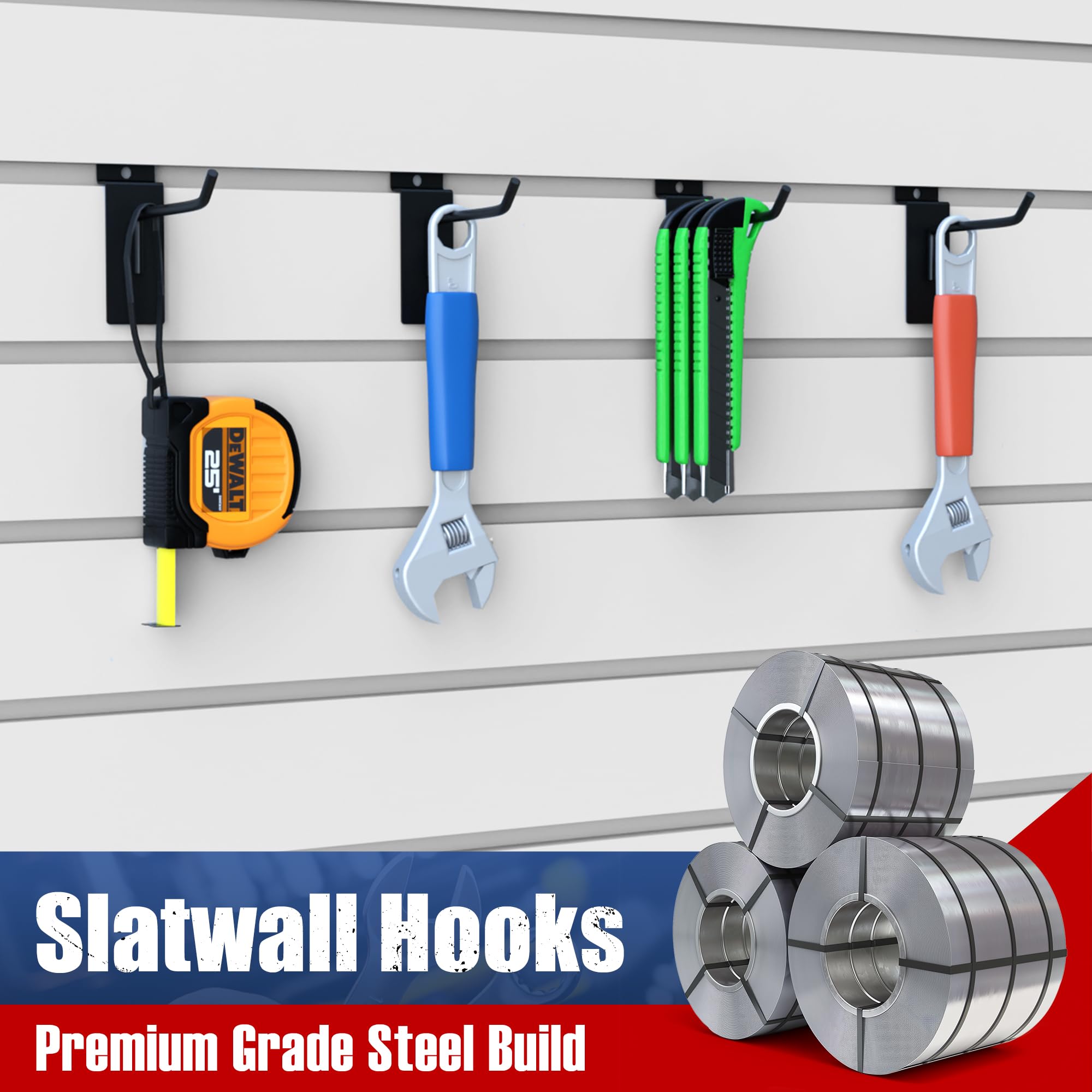 Slat Wall Slatwall Hooks 15PCS Slatwall Accessories Kit, Includes