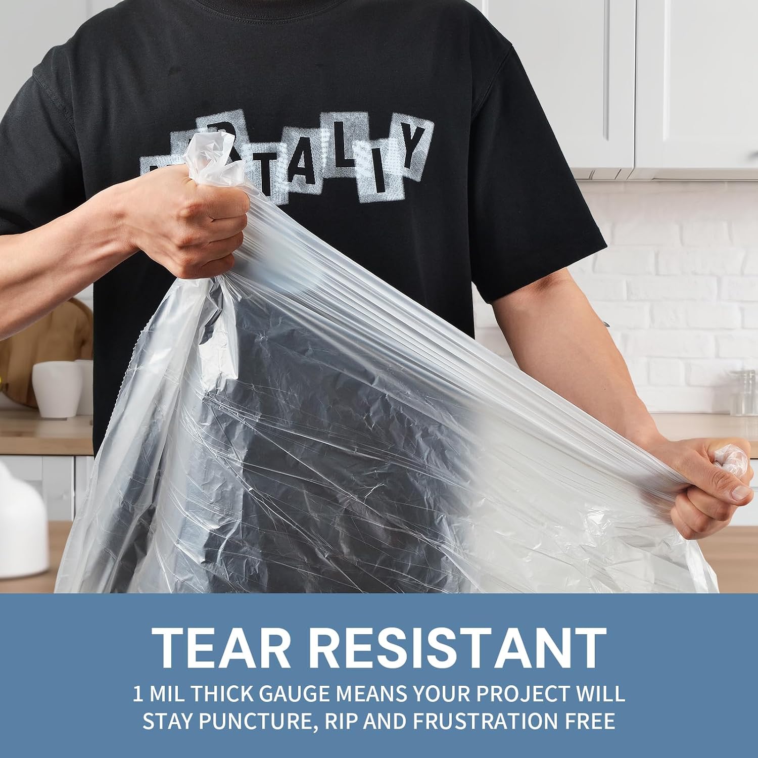 20 Gallon Trash Bags Drawstring, Clear Large Garbage Bags 102 Count image 5