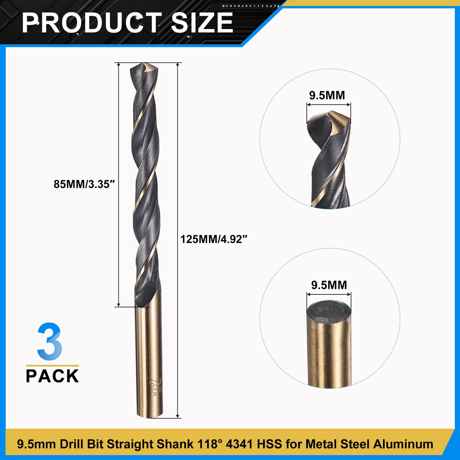 PATIKIL 9.5mm Drill Bit - Image 2