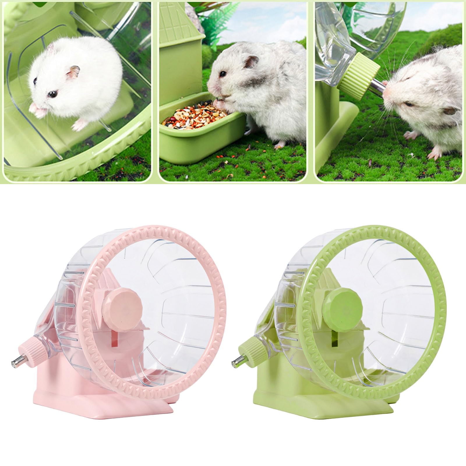 Rad mit verstellbarem Ständer Hamster Übungsrad Vier in-1-Scheibenspielzeug Wellness Zubehör Sicherer Hamster