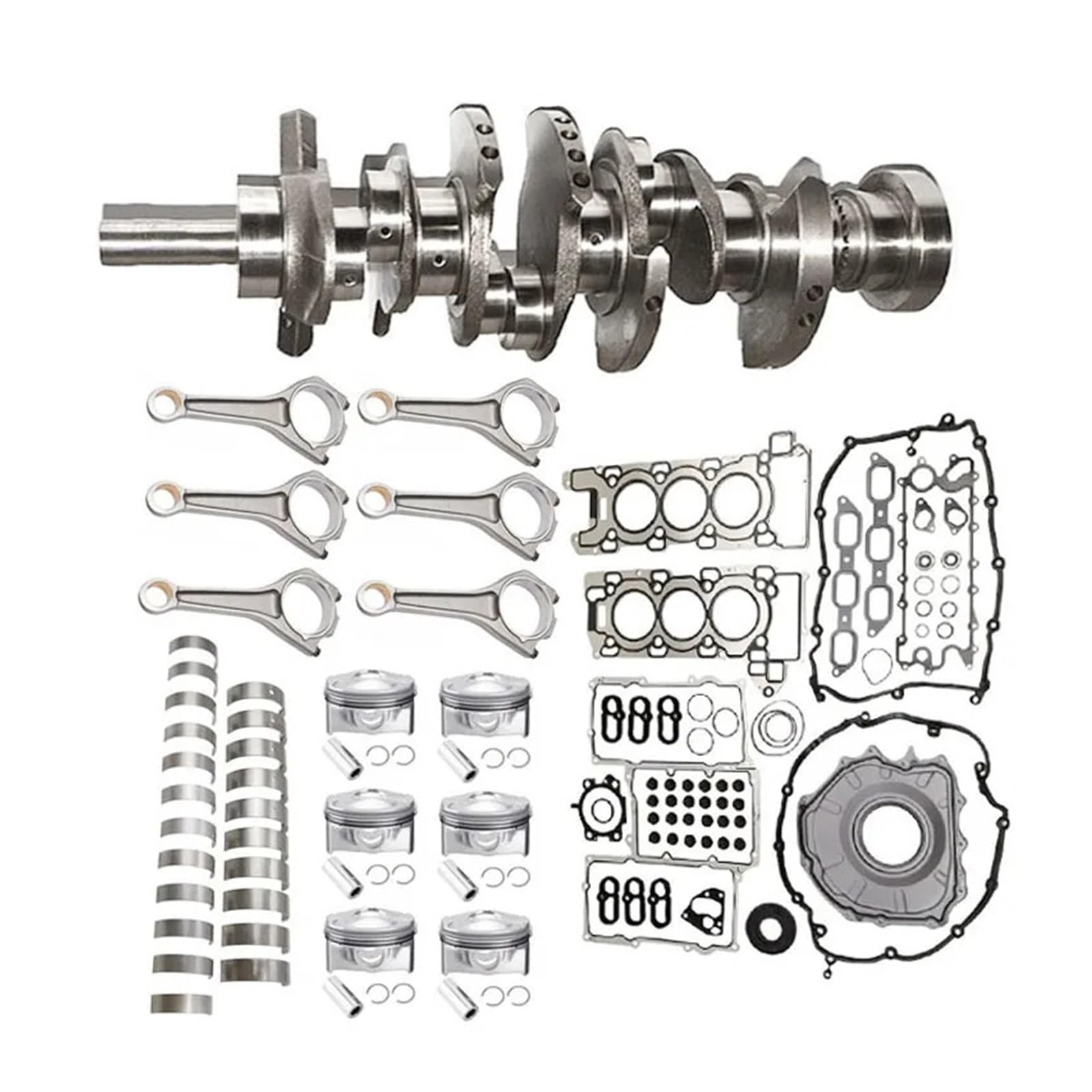 AJ126 Engine Rebuild Kit Crankshaft Connecting Rod Bearings Compatible for Jaguar Range Rover LR4, Discovery 3.0L V6 F-Type F-Pace XE XF XJ