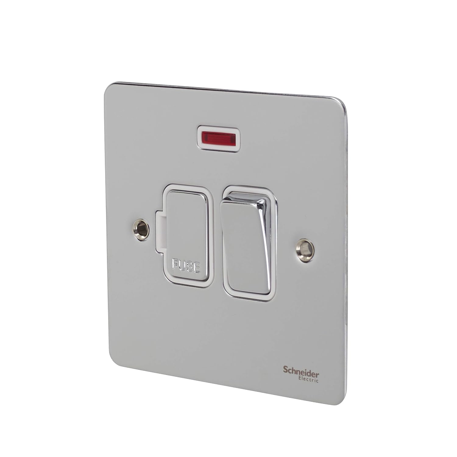 Schneider Electric Ultimate Flat Plate, Switched Fused Connection Unit, with Neon Indicator, 13A, GU5211WPC - Image 3