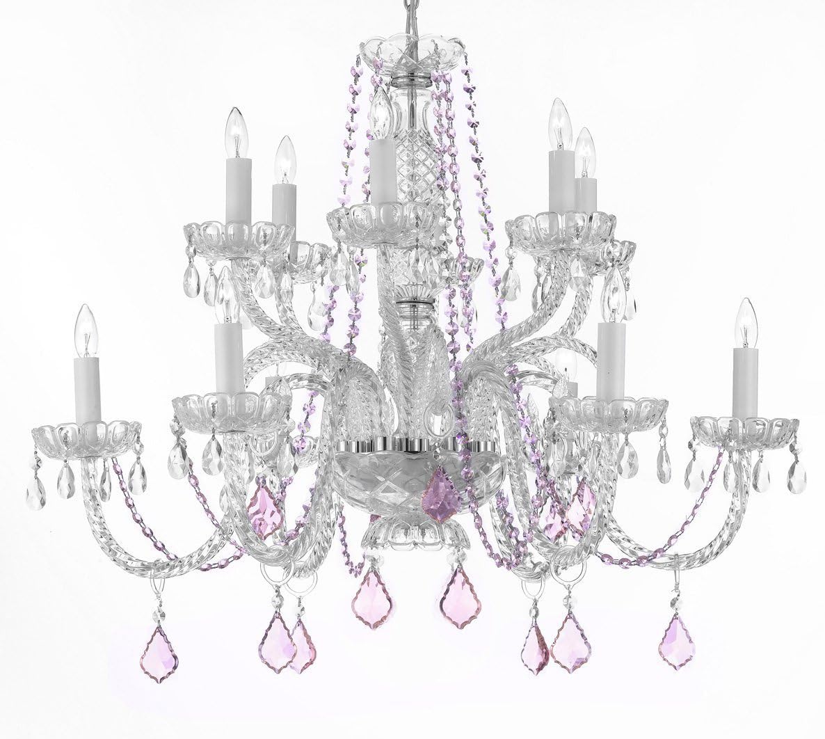 Gallery Empress Crystal (tm) Chandelier Chandeliers Lighting with Pink
