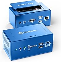 Vista 9 de UtechSmart DisplayLink - Estación de acoplamiento USB C 14 en 1 para laptop con monitores triples, universal para MacBook y Windows, base USB C