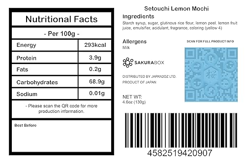 Miniatura 2 de Mochi japonés  4.59 oz Premium Pasteles de arroz tradicionales japoneses Wagashi Food Dulces dulces por Seiki (limón)