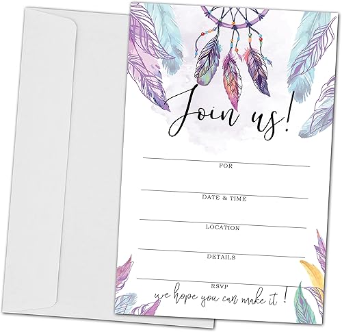 Miniatura 1 de Tarjetas de invitación Join Us  Tarjetas de invitación bohemias para todas las ocasiones, bodas, compromisos, recepciones, jubilaciones, despedidas