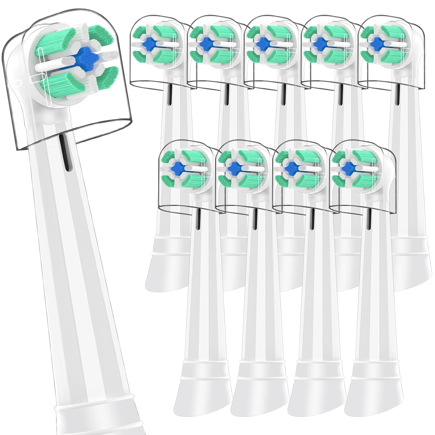 Cabeçotes de Substituição IO Compatíveis com Escovas Elétricas Oral B iO 2/3/4/5/6/7/8/9/10, Escovas de Cerdas Médias para Limpeza Profunda e Cuidado Sensível, Pack Econômico