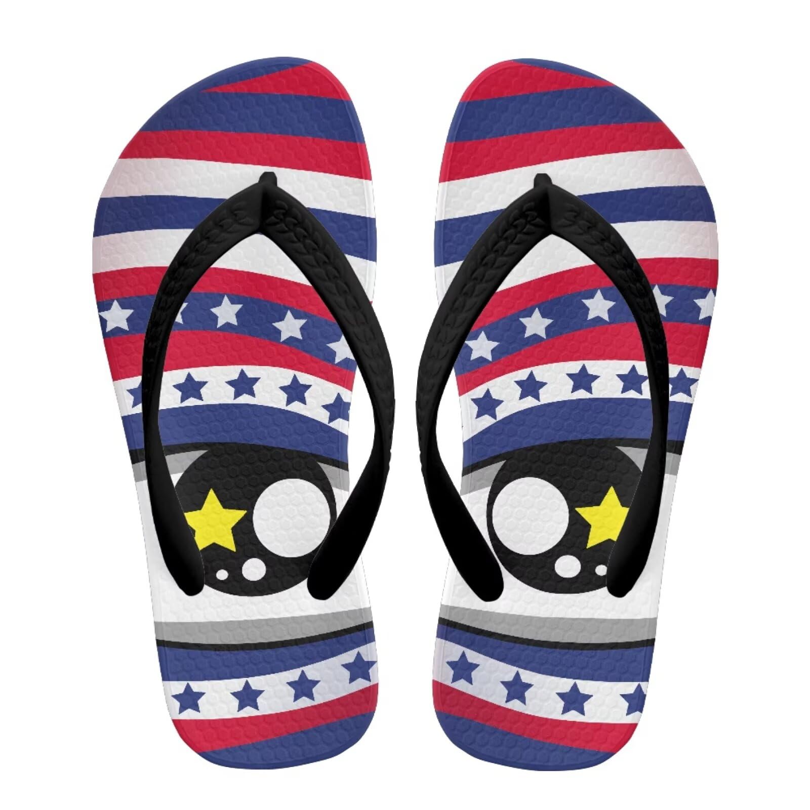 Pointodoor Cartoon Eyes Print Kids Girls Beach Pool Flip Flops Summer Water Shoes with Funny Print Slide Sandals for Beach Pool Swim
